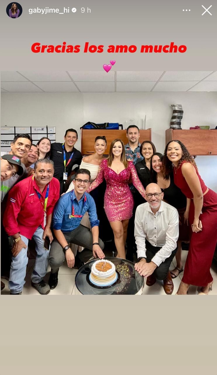 Gaby Jiménez quedó emocionada y agradecida con la sorpresa de cumpleaños que recibió en Teletica.