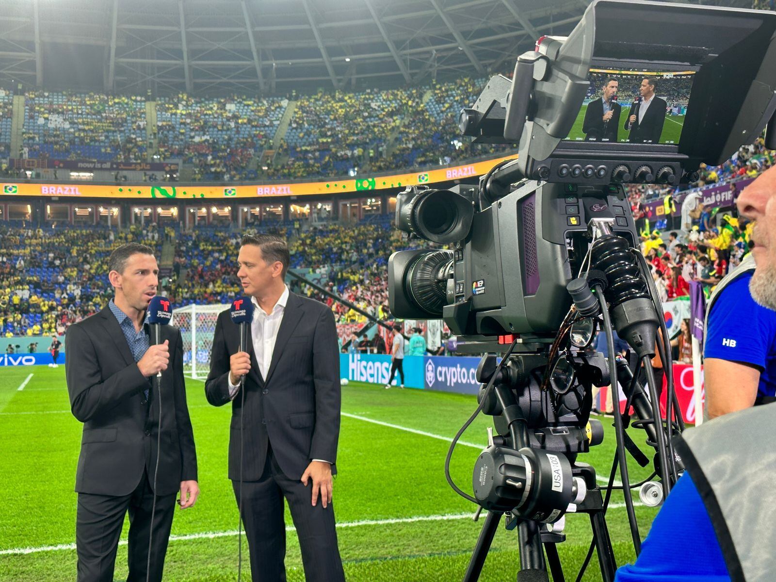 En la cobertura del Mundial Qatar 2022 Pablo compartió toma con Maxi Rodríguez, ex jugador de la Selección de Argentina.