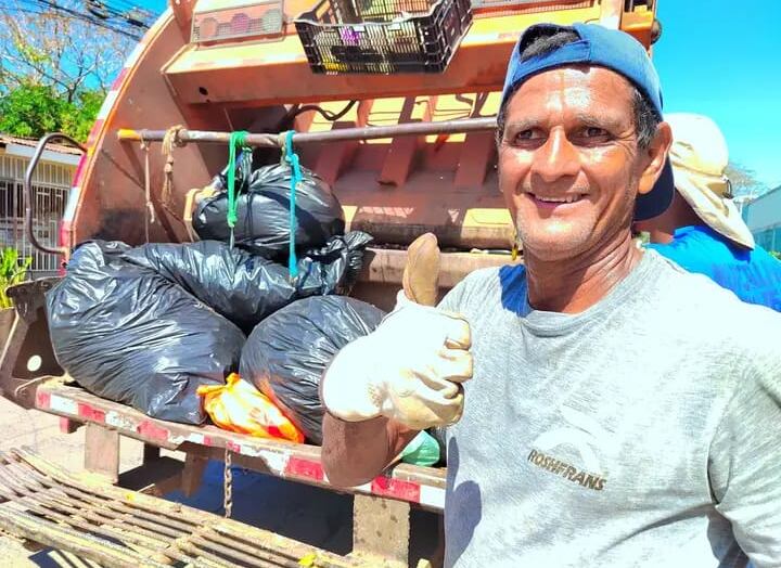 Alfredo Contreras, exjugador de Puntarenas vive una vida plena como recolector de basura. Cortesía.