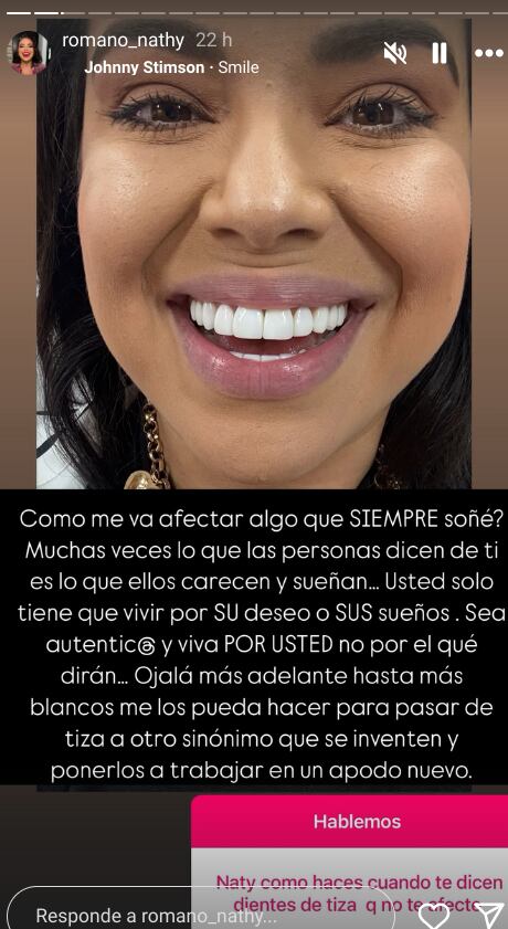 Natalia Romano, hermana de Choché Romano.