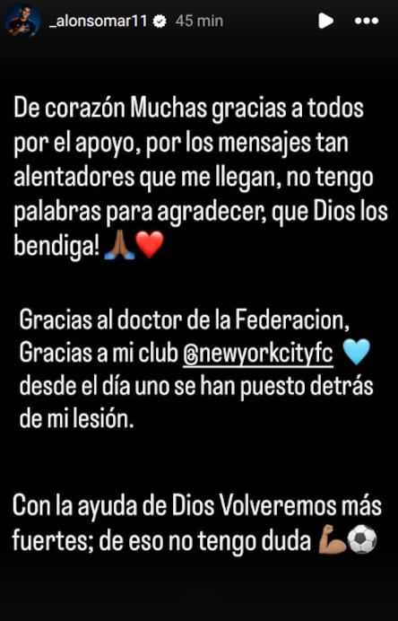 El mensaje de Alonso Martínez.