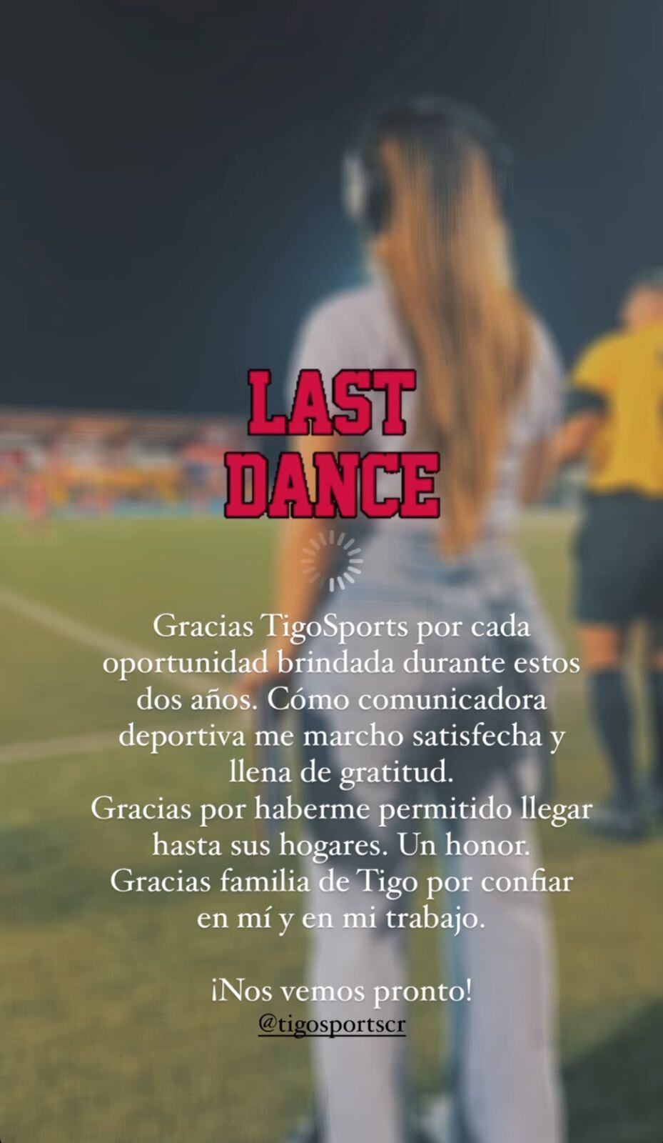 María Fernanda Murillo fue parte de Tigo Sports por casi dos años.