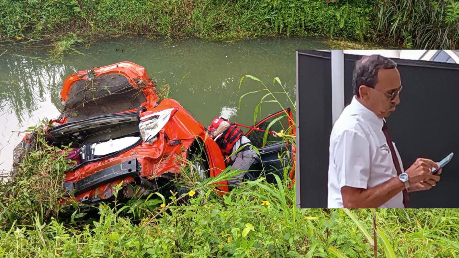 Alberto González, era un taxista del aeropuerto Juan Santamaría y sufrió una trágica muerte al caer en una laguna en Parrita. Foto: Cruz Roja y redes sociales