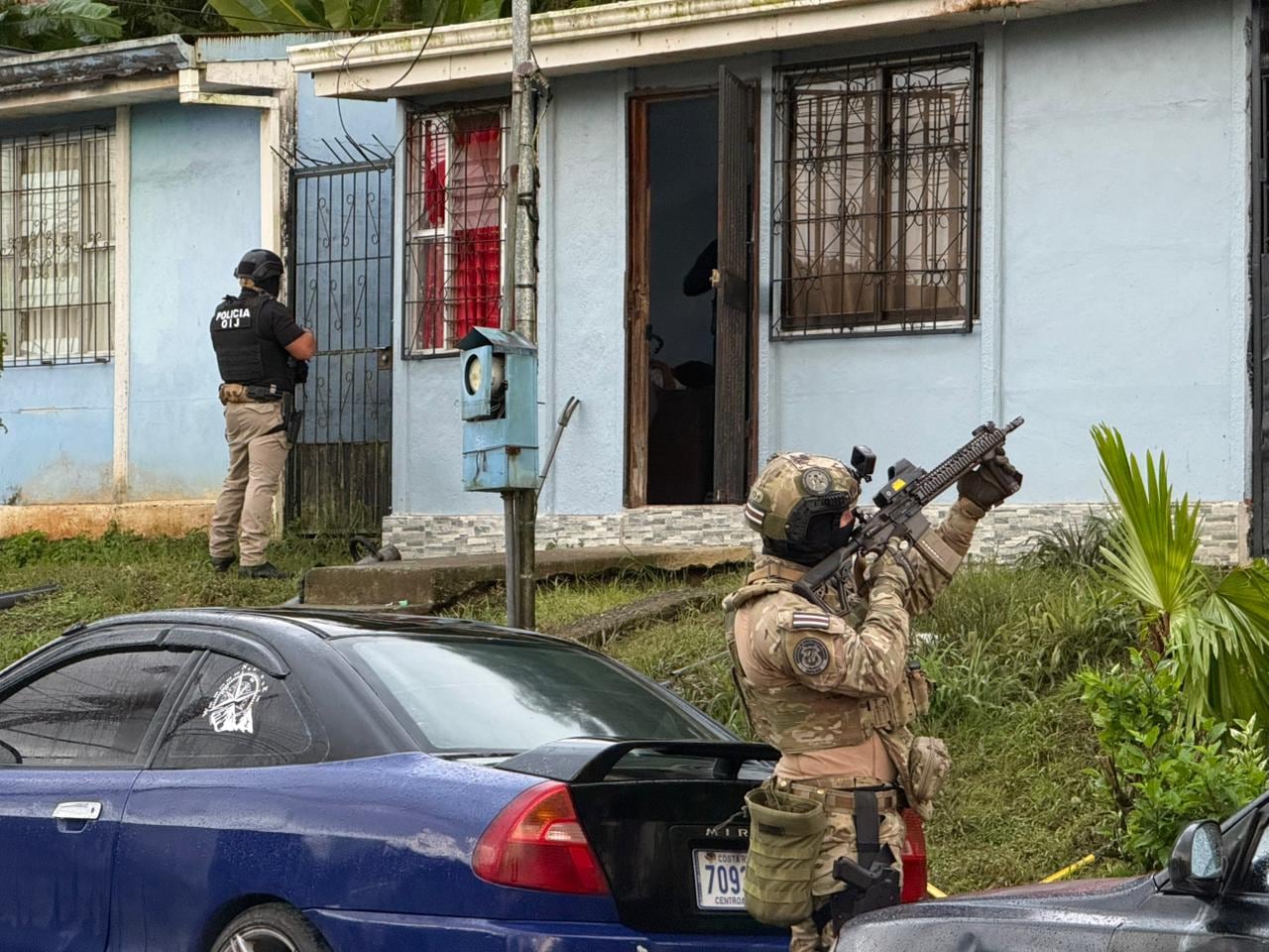 Allanamientos en Limón. Foto OIJ.
