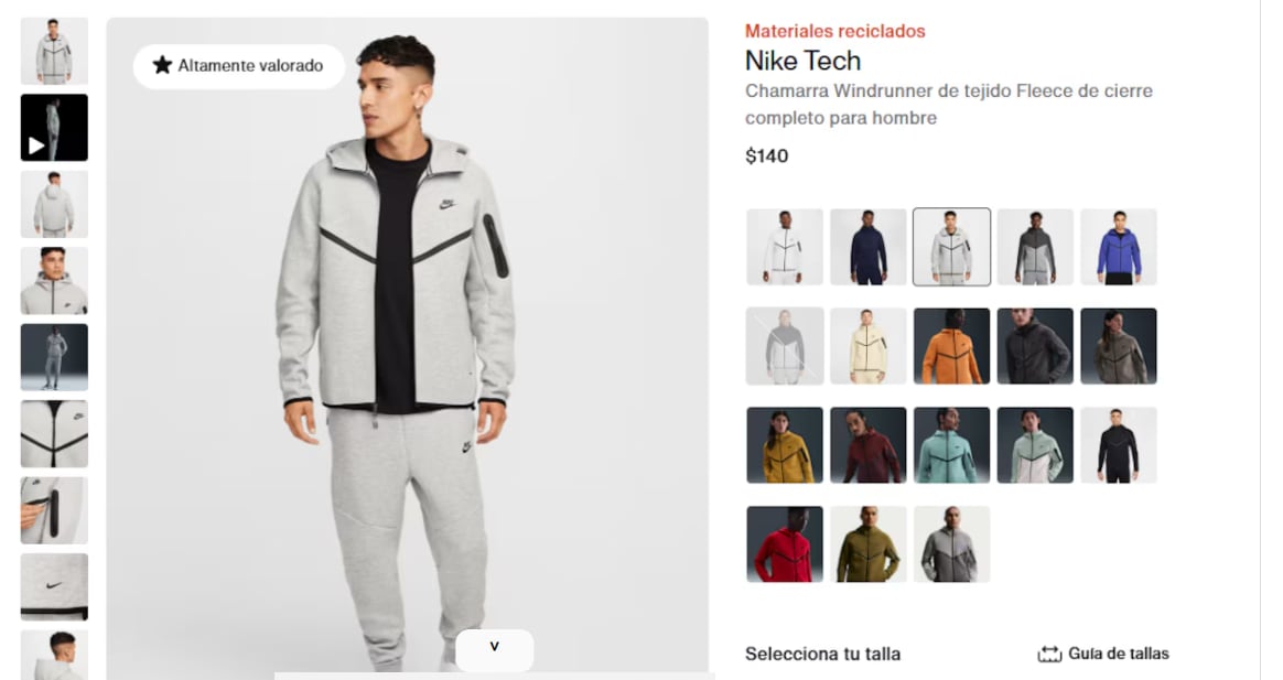 Conjunto deportivo Nike que usaba Nicolás Maduro tras ser detenido en Venezuela por las fuerzas armadas de Estados Unidos.