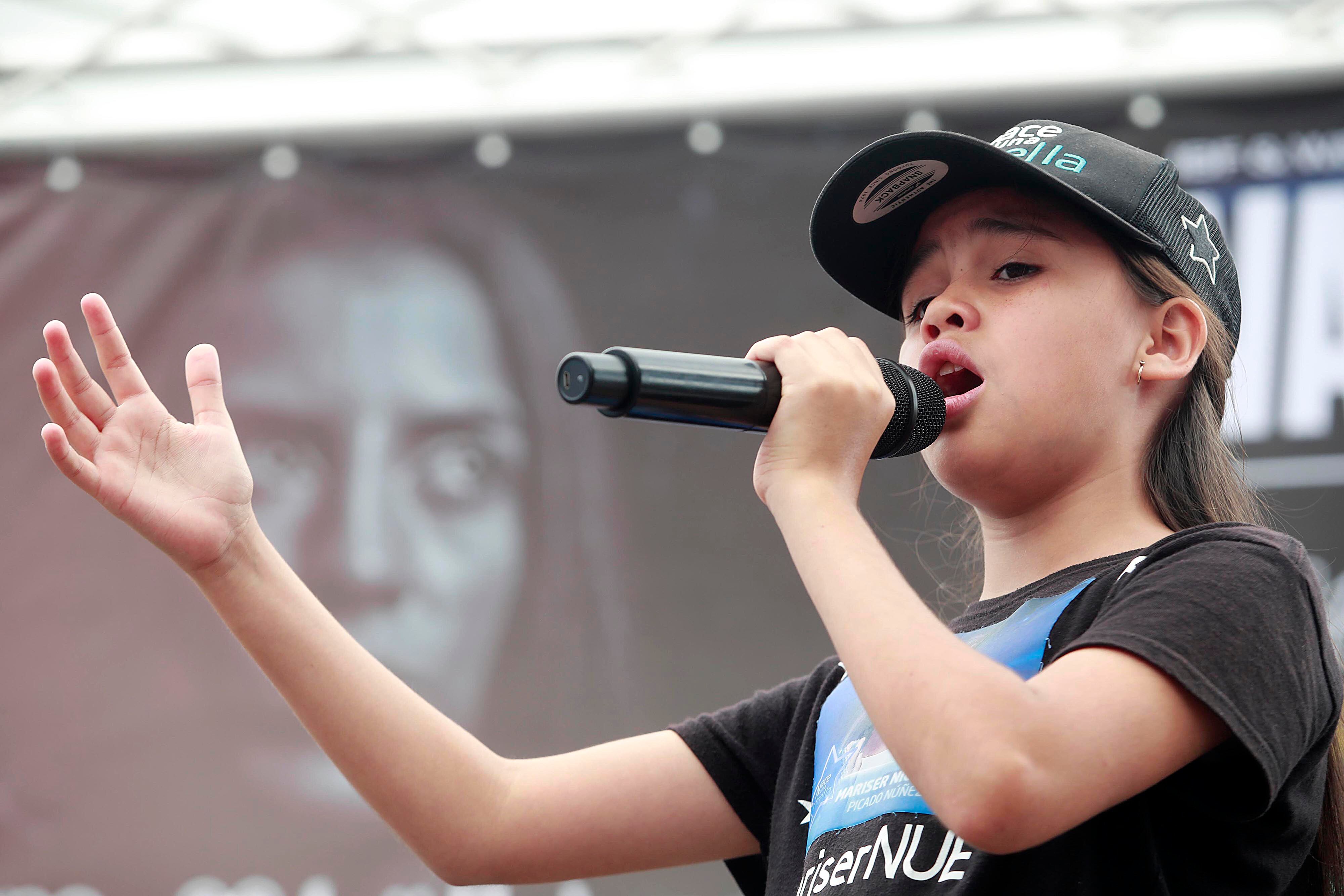 03/11/2023     Cartago. Pesaje, frente a las Ruinas de Cartago, de Yokasta Valle y su contrincante, Anabel La Avispa Ortiz, para la pelea de este sábado. Gran cantidad de público asistió para presenciar el evento.