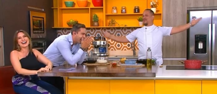 Natalia Monge e Ítalo Marenco en Buen día