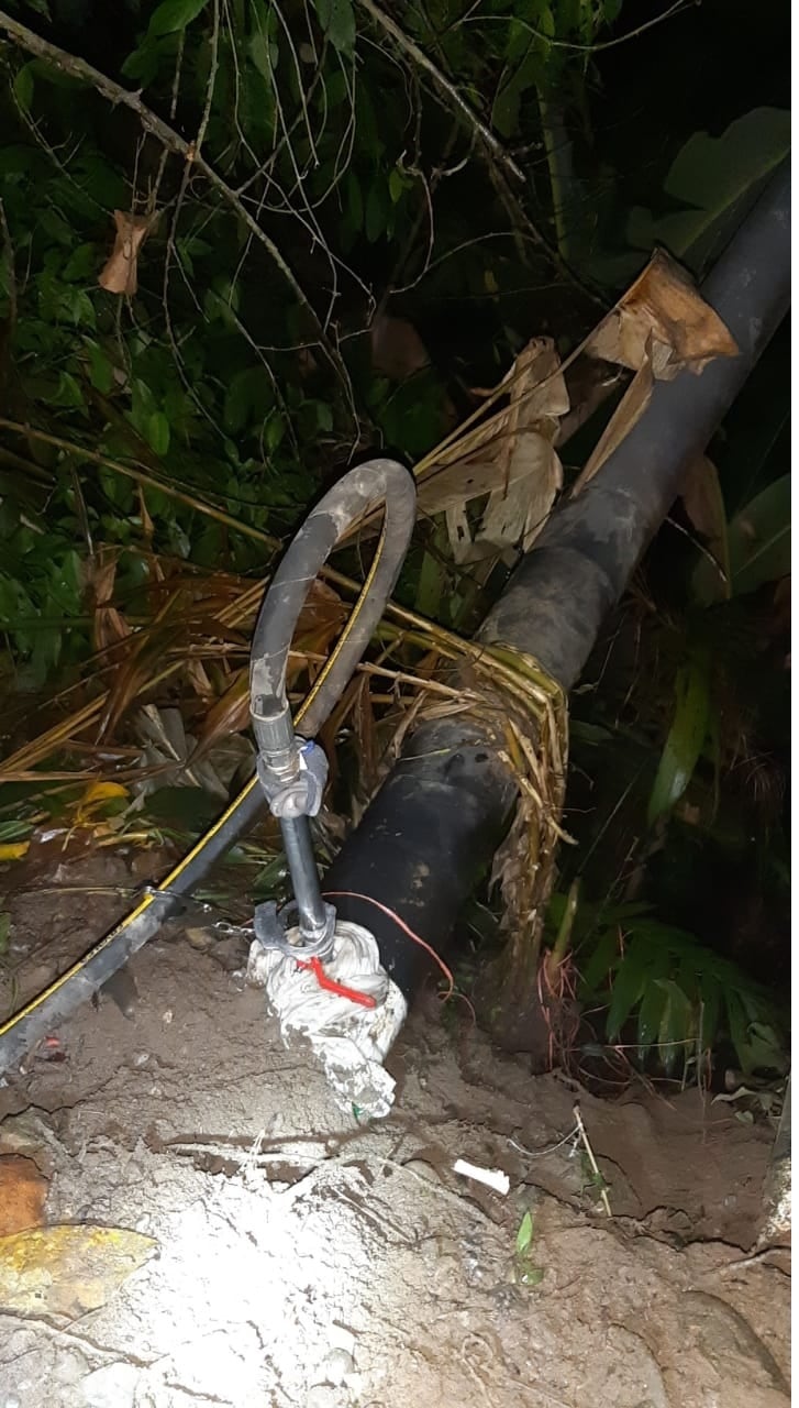 OIJ halla toma ilegal de combustible en Siquirres y detiene a un sospechoso. Foto OIJ.