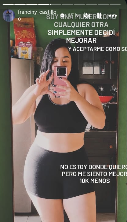 Franciny Castillo le está poniendo bonito al ejericio y dice sentirse muy bien con su cambio.