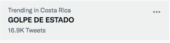 "Golpe de Estado" fue tendencia en Twitter este 5 de abril del 2022, incluso hubo amenazas de muerte para el presidente electo del país, Rodrigo Chaves Robles