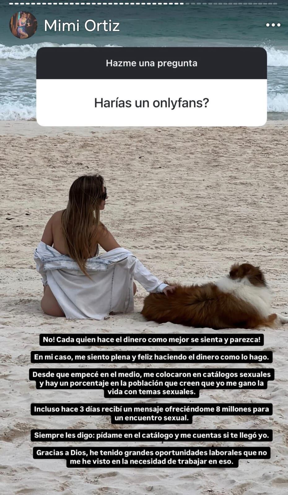 Mimi Ortiz confesó que su imagen está en catálogos sexuales.