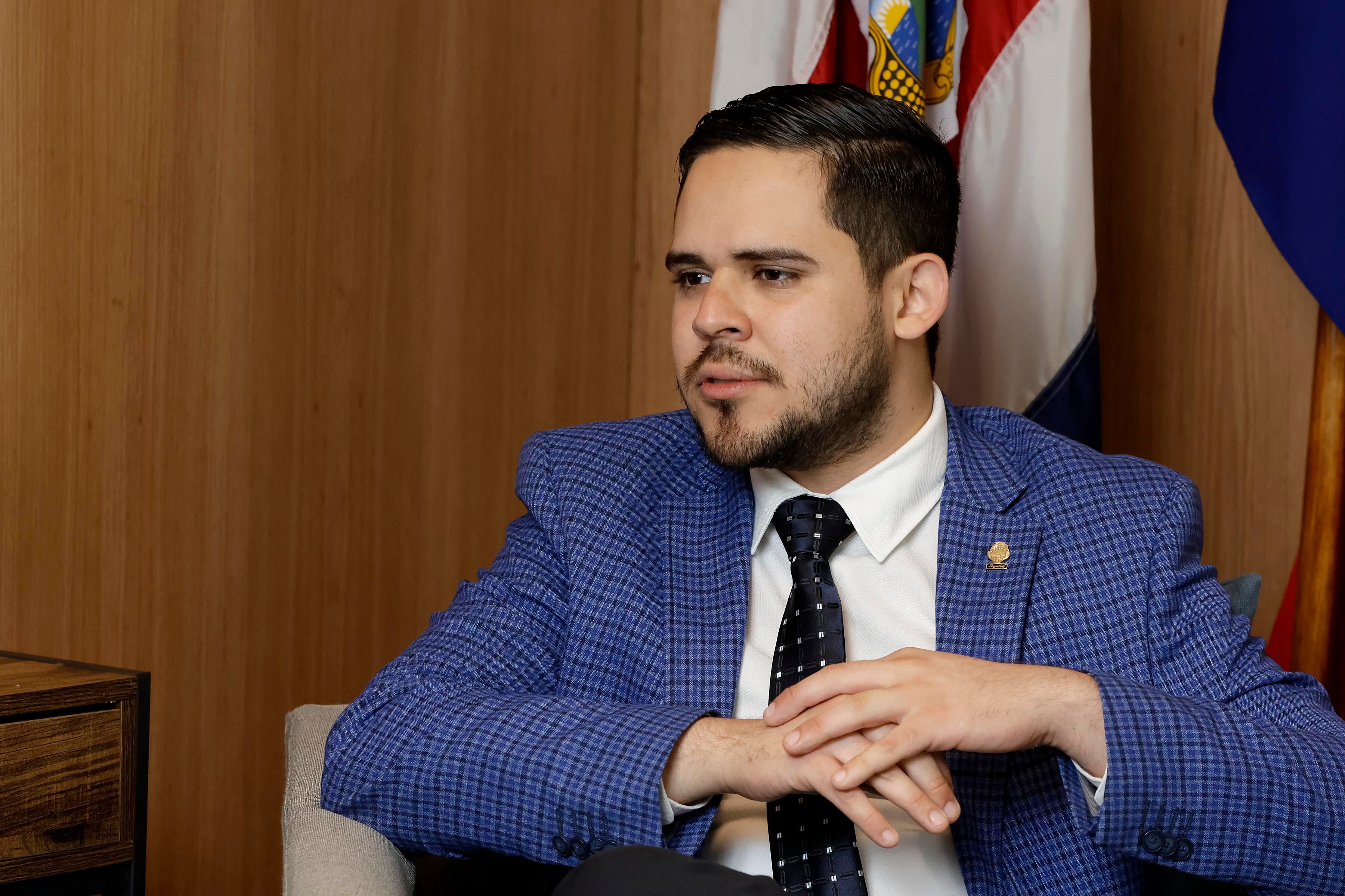 13/03/2024. Asamblea Legislativa. Hora: 11:30 a.m. Entrevista con el diputado Carlos Felipe García, del Partido Unidad Social Cristiana (PUSC), realizada en su oficina en la Asamblea Legislativa, San José. Fotos: Mayela López