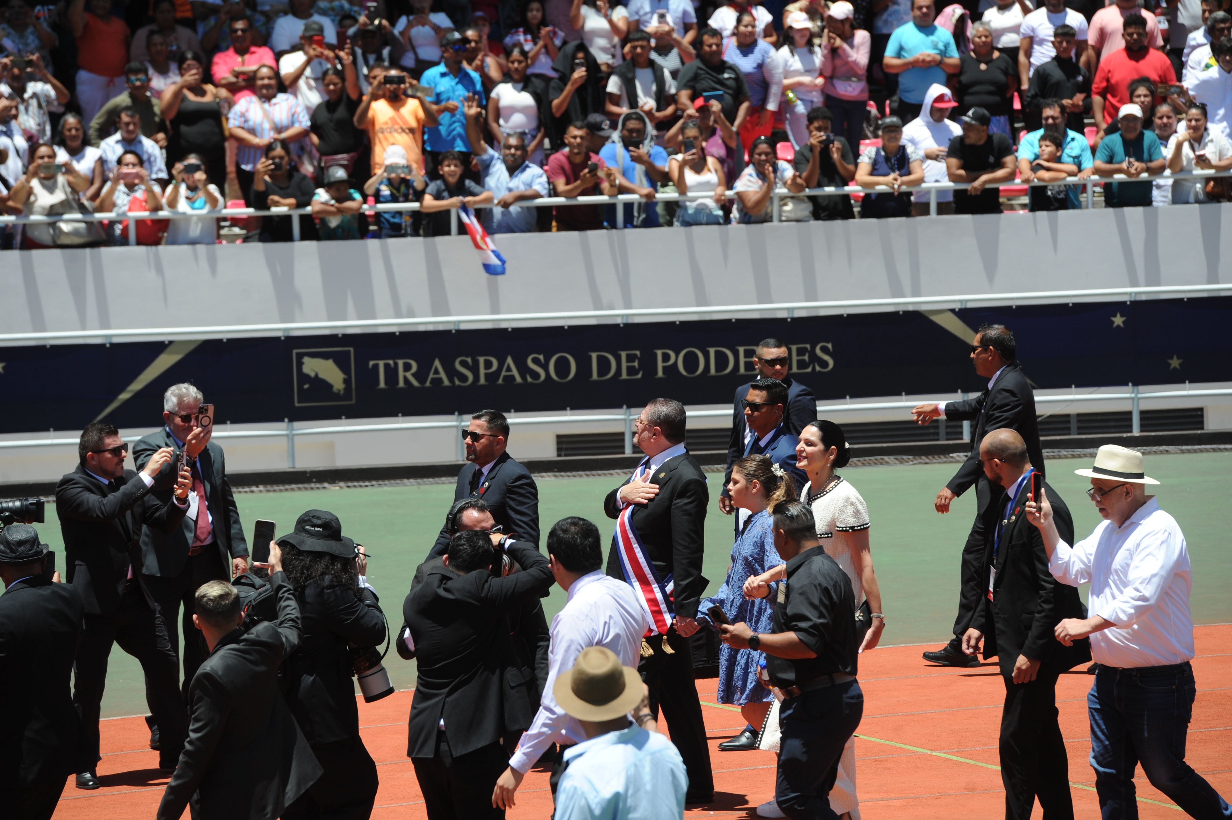 08/05/2026 San José, Sabana, Estadio Nacional traspaso de poderes en Costa Rica para el periodo 2026-2030, donde la Sra Laura Fernández Delgado asumirá la presidencia número 50 del país. La ceremonia, que marcará la transición de Rodrigo Chaves a la nueva administración, incluirá actos protocolarios y culturales. Fotografía: Marvin Caravaca.