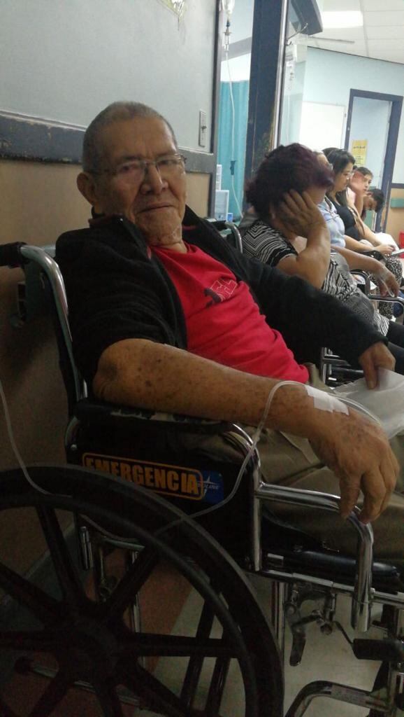 Marco Tulio Amuy, adulto mayor que reventó apéndice en el Calderón Guardia