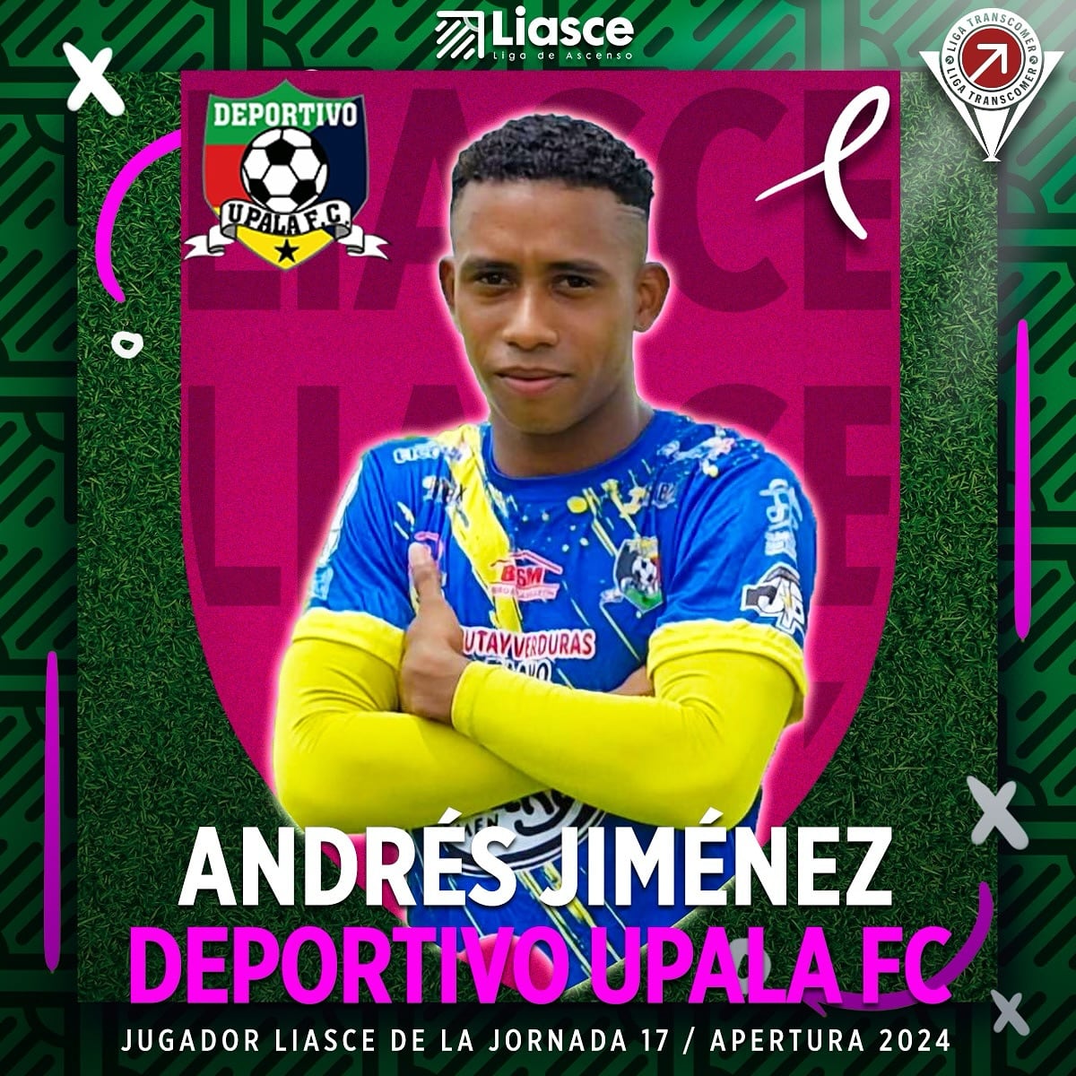 Andrés Jiménez, panameño que juega en el Deportivo Upala fue considerado por un influencer como el futbolista crack más desconocido del planeta
