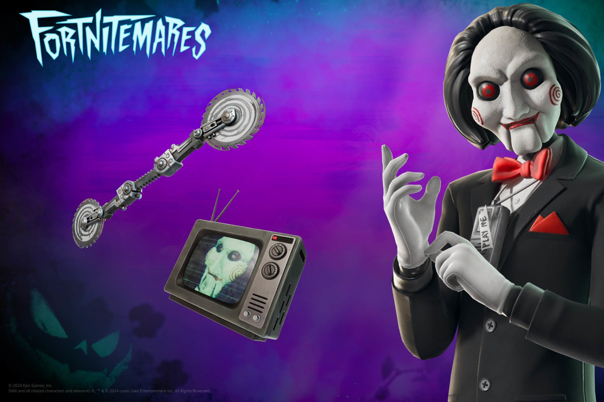 Así se ve el personaje de Jigsaw en el nuevo evento de Fortnite. Foto: Epic Games.