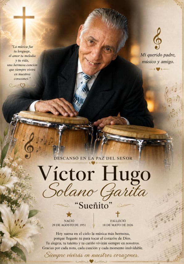 Víctor Hugo Solano Garita, conocido con mucho cariño en el ambiente artístico como “Sueñito”.