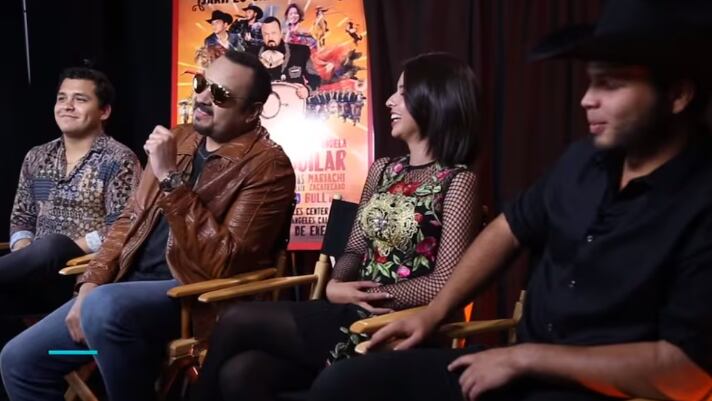 Christian Nodal y Ángela Aguilar cuando empezaron a grabar juntos.