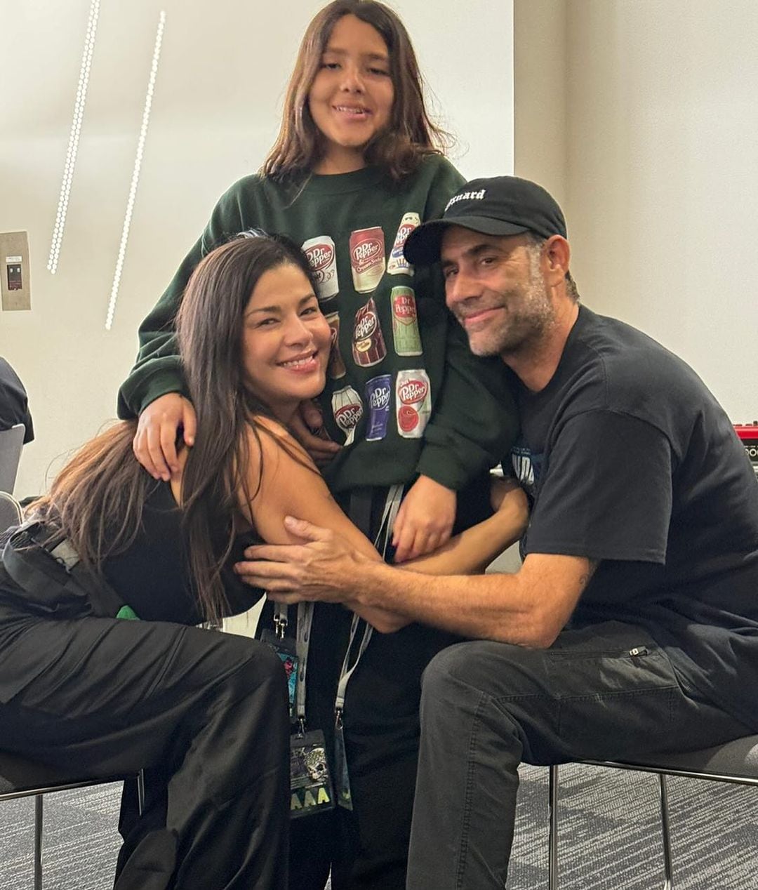 Periodista Laura Rodríguez y su familia