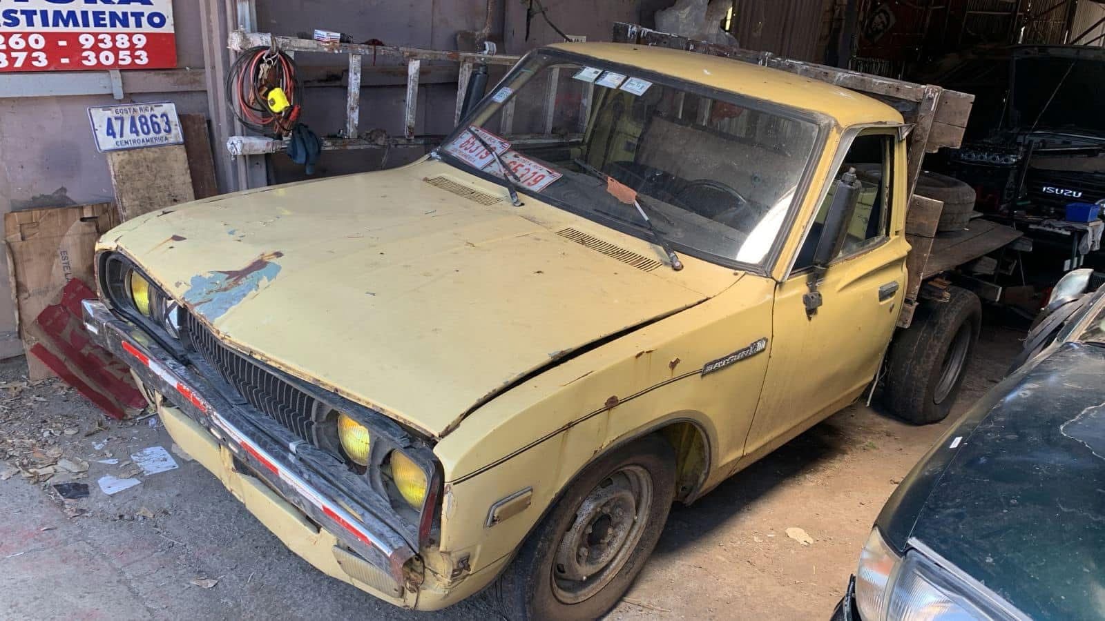 Así encontró Víctor el Datsun 1500. Estaba debajo de un árbol de aguacate. Cortesía.