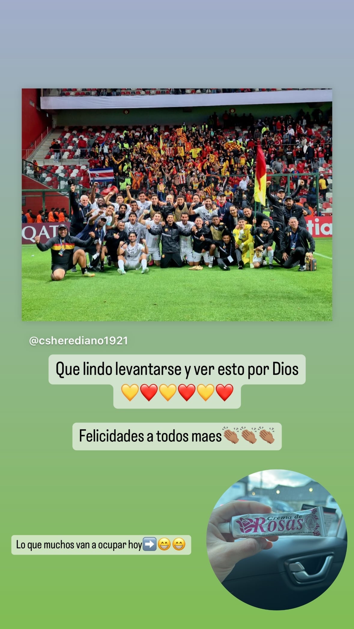 Kenneth Vargas gracias al Herediano hizo un combo de celebración y filazo.