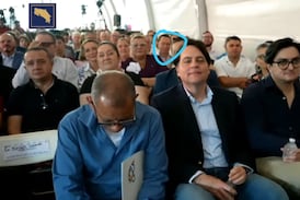 Chino-tico extraditable estuvo presente en la inauguración de torre de Obras del Espíritu Santo
