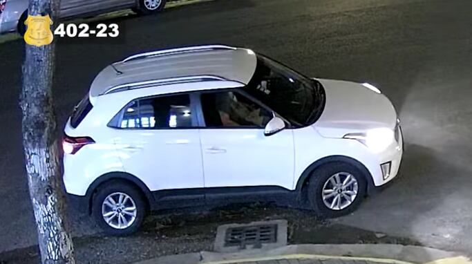 Este carro tipo SUV, blanco, que aparenta ser estilo Hyundai Creta es buscado junto a su conductor por estar involucrado en el atropello mortal de Juber José Aranda Domínguez, de 50 años. Foto: OIJ