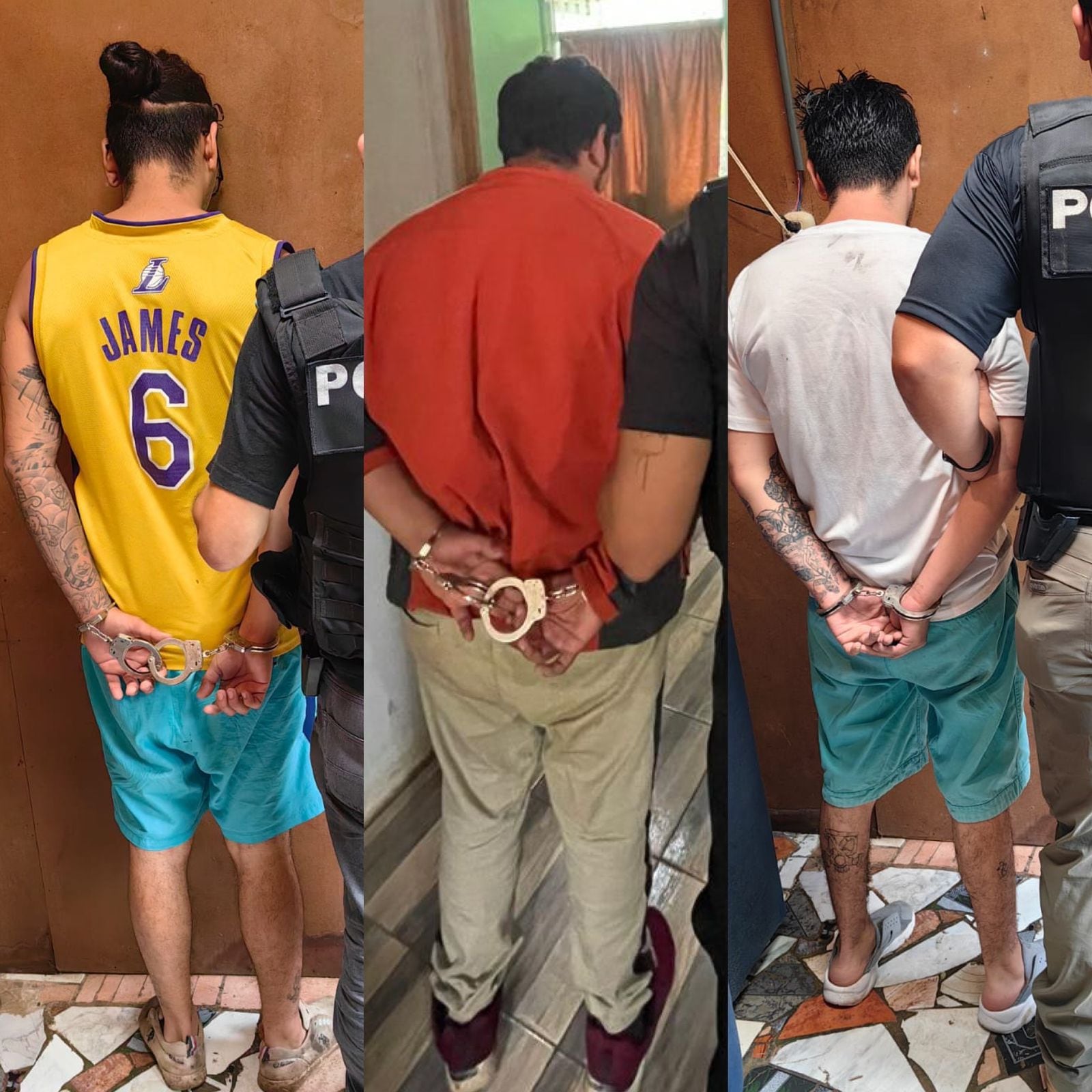 Un sujeto de apellido Solano de 20 años y otros dos de apellido Mora están en manos de las autoridades judiciales por actuar como supuestos matones y amenazar a una persona dentro de la casa de la víctima. Foto: OIJ