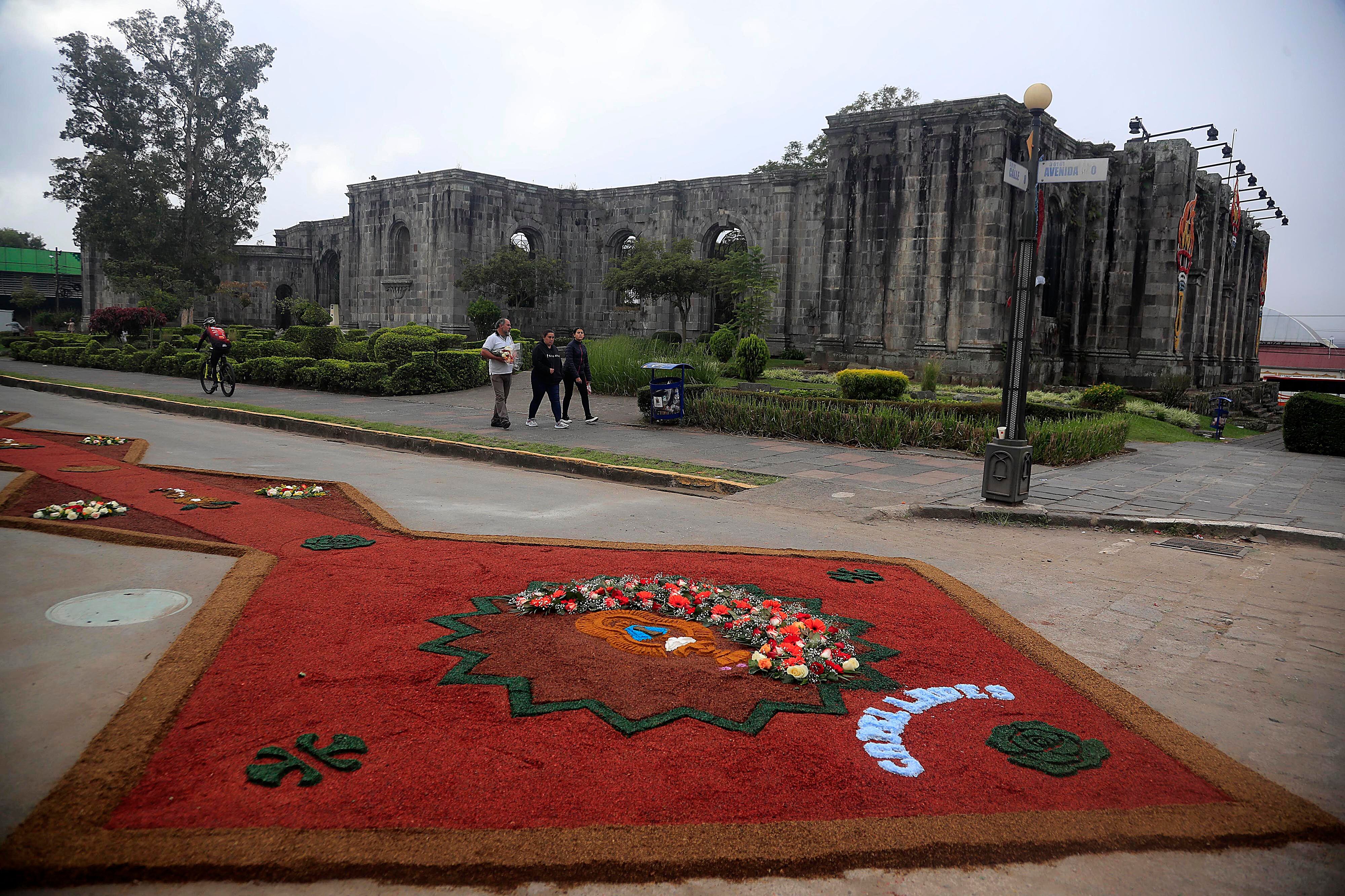 03/09/2023      Cartago. Desde la media noche, decenas de personas de diferentes comunidades de la provincia empezaron a elaborar las coloridas y espectaculares alfombras para formar una sola de poco más de kilómetro y medio, por donde transitó la imagen de la Virgen de los Angeles en su retorno a la Basílica. Aserrín y broza del café coloreados, cal y flores, especialmente rosas, entre otros, dieron forma al manto multicolor para dirigir los pasos de quienes acompañaron a La Negrita en la tradicional Pasada de regreso al Santuario Nacional tras permanecer un mes exacto en la Catedral de Nuestra Señora del Carmen.