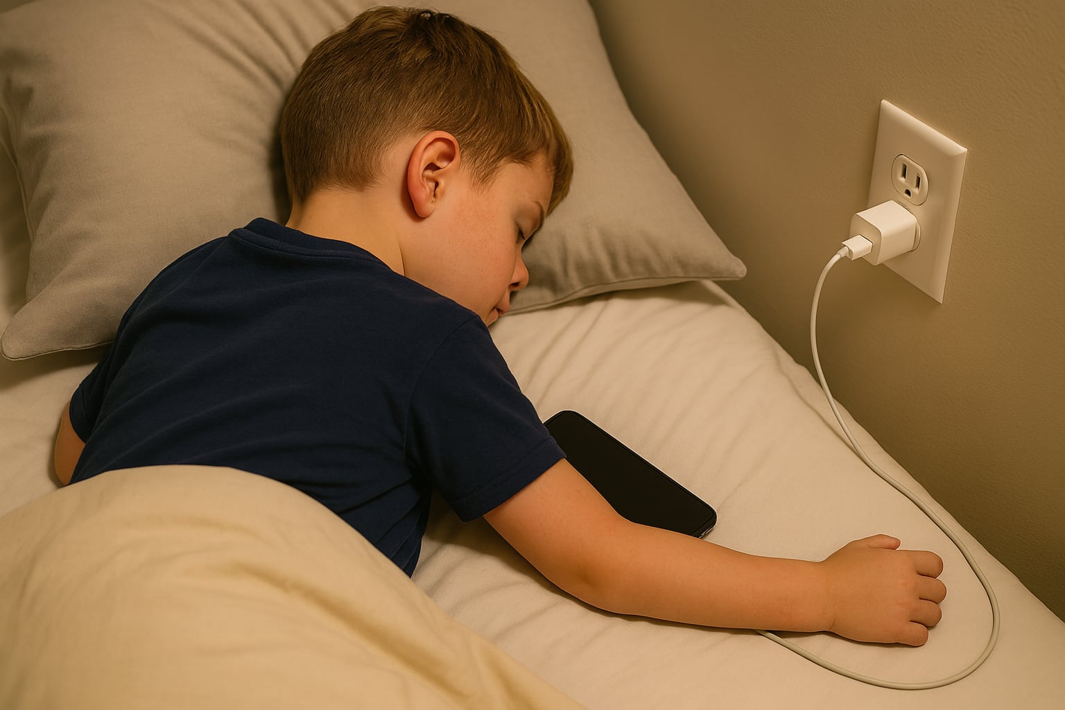 Lorenzo López sufrió una descarga eléctrica provocada por un cargador de celular, clave: descarga eléctrica. (Foto IA)