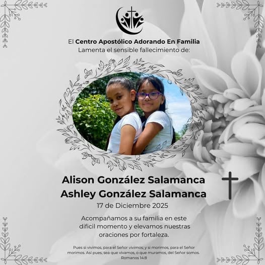 Allison y Ashly González Salamanca murieron junto a su amiguita, cerca de ellas quedó el cuerpo de la niñera en Quesada Durán. Foto: Yohaira Vilorio