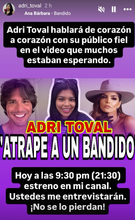 Adri Toval, periodista costarricense, volvió a encender las redes con una nueva publicación de Ángel Muñoz, esposo de Ana Bárbara.