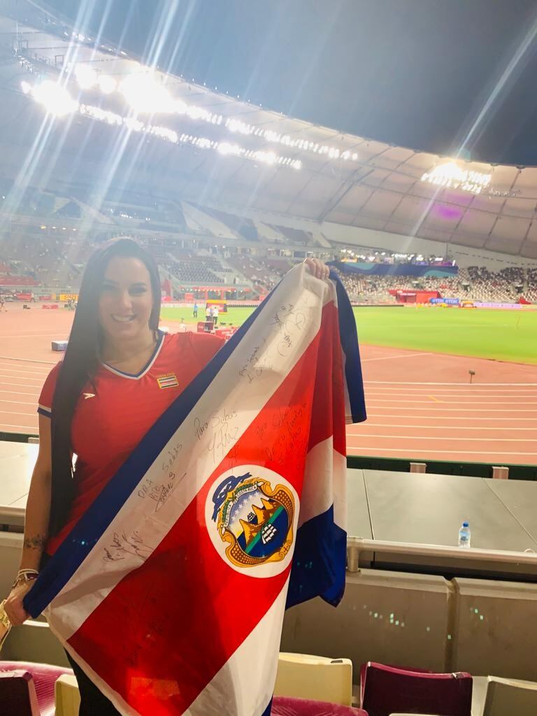 Laura Hernández, tica en Catar. Cortesía.