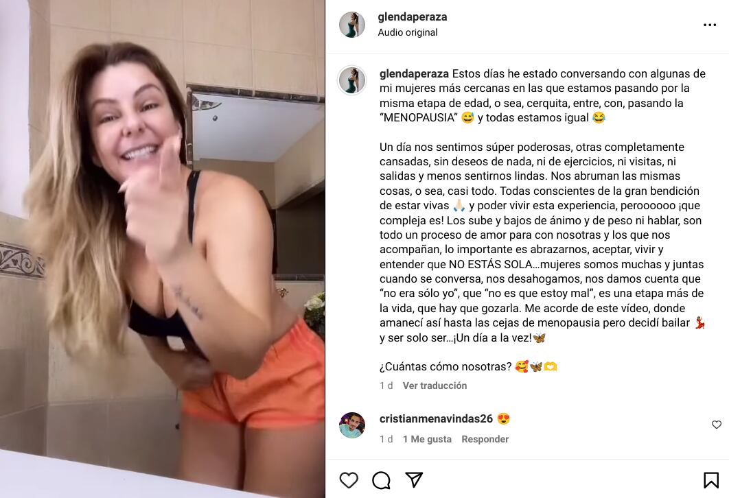 Glenda Peraza, exmodelo y expresentadora de televisión