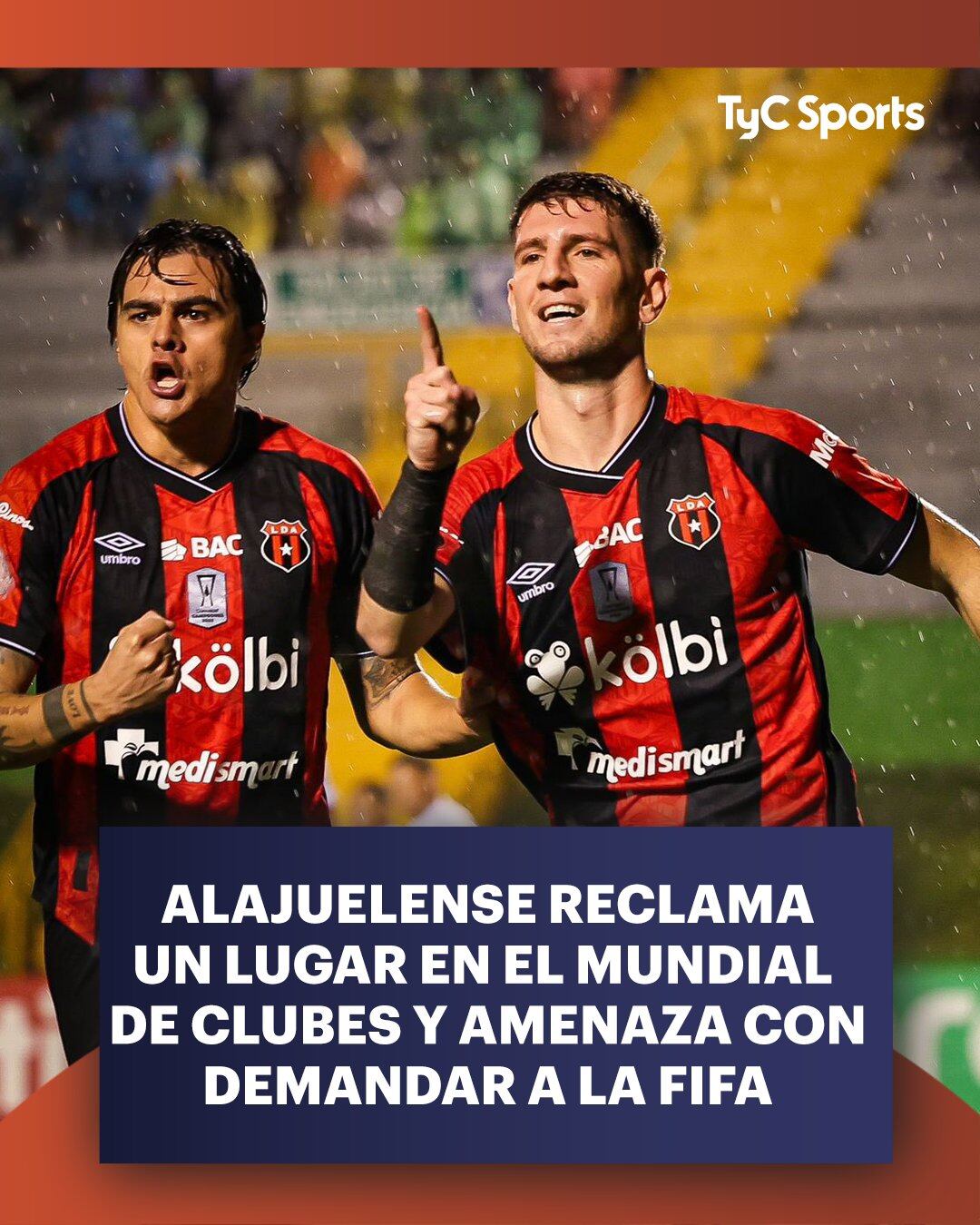 Aficionados del Saprissa respondieron a una publicación del medio argentino TyC. Foto tomada de X.