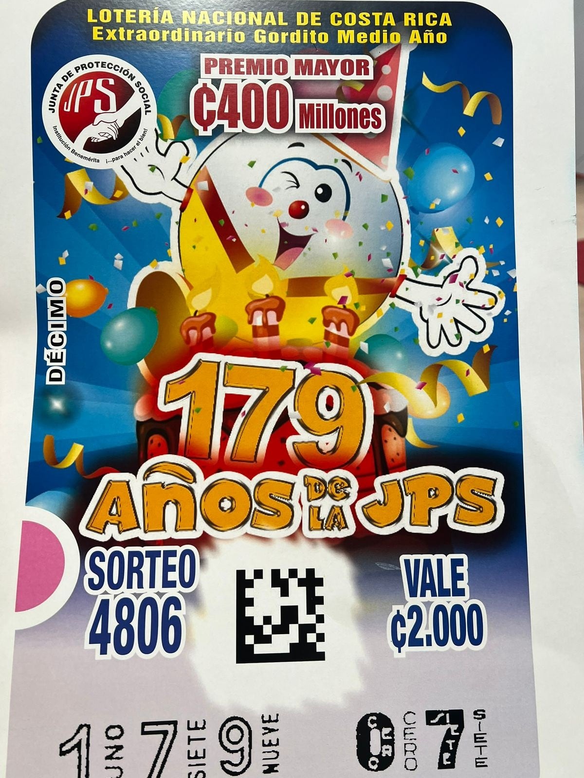 Este año el Gordito de Medio Año de la Junta de Protección Social (JPS) en verdad que se pasó de kilos porque trae un premio mayor de 1.200 millones de colones en tres emisiones.