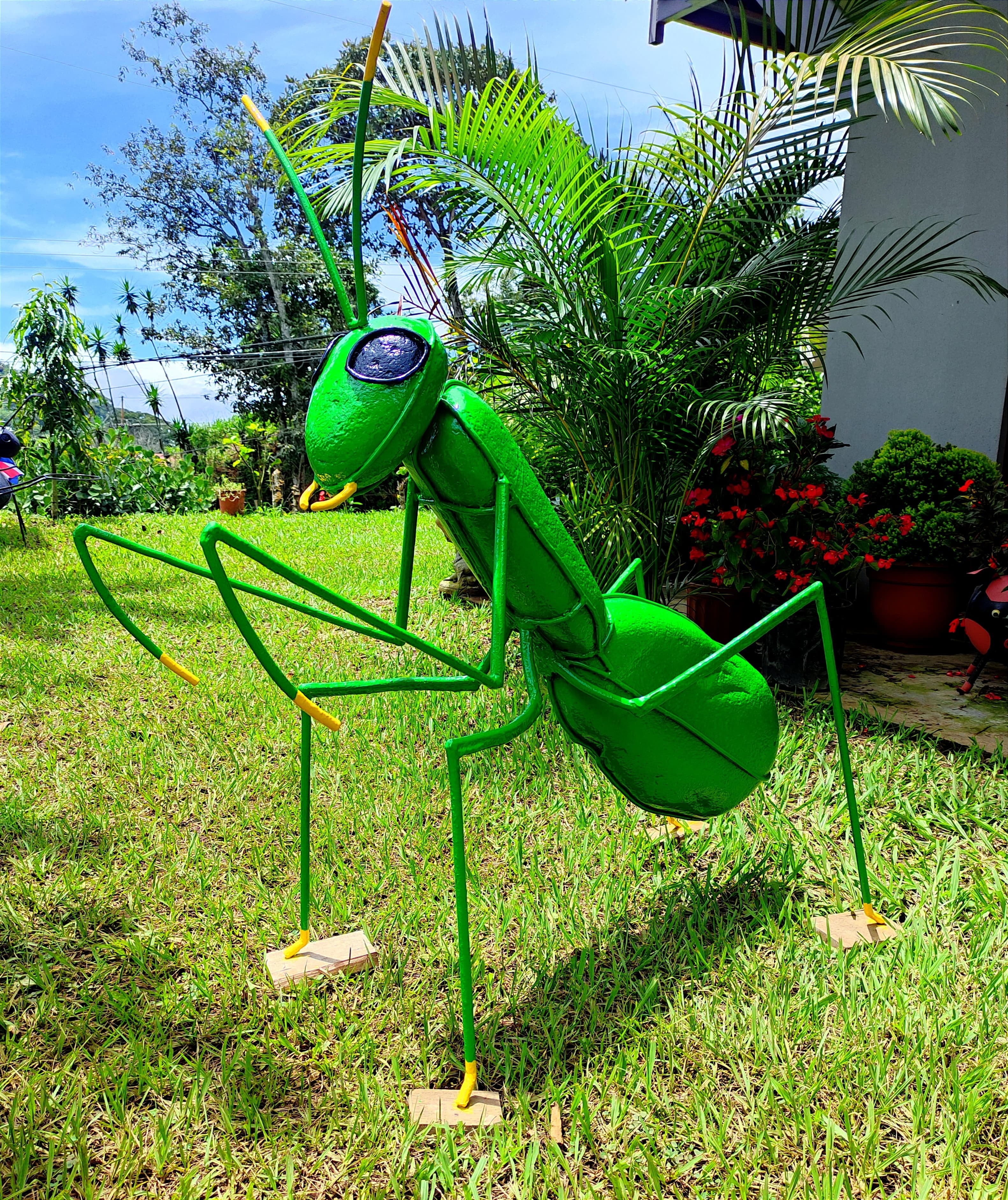 Lo que hace don Rodrigo Rodríguez Oconitrillo, vecino de Atenas, con piedras de río, pintura, hierro y soldadura es verdadero arte, el cual se lo han reconocido ticos y extranjeros