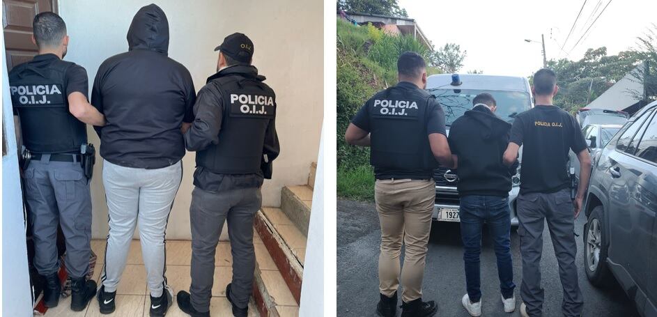 Detienen a sospechosos de asesinar a barbero inocente en La Unión. Foto OIJ.