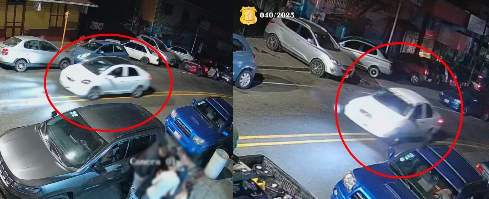 Ambos vehículos fueron grabados por una cámara de seguridad.