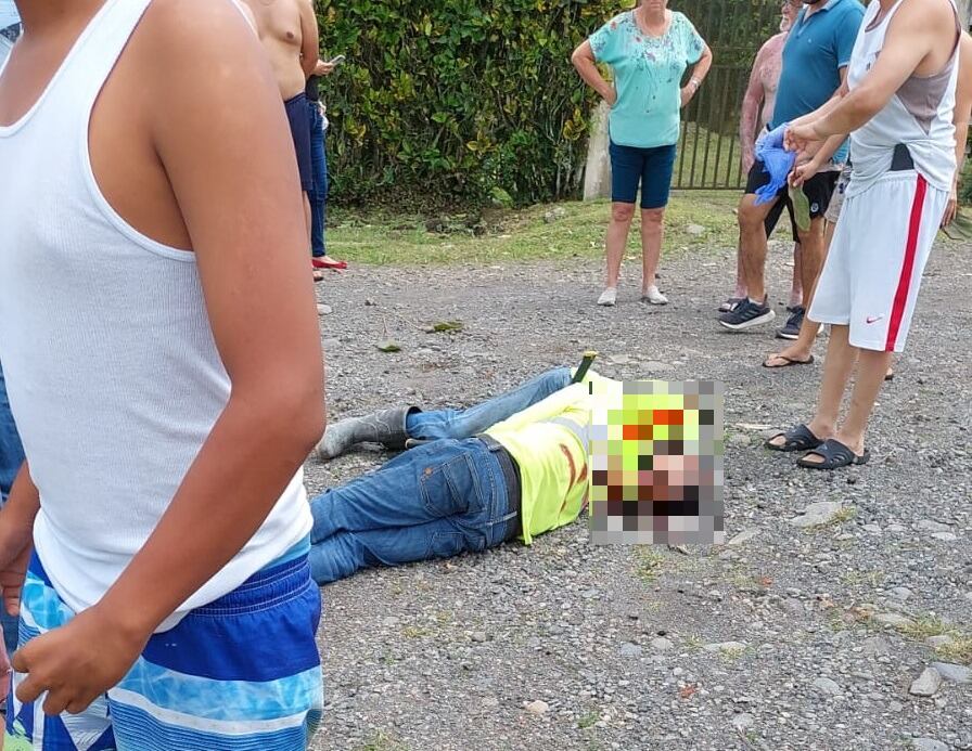 Homicidio en Guápiles. Foto Cortesía.