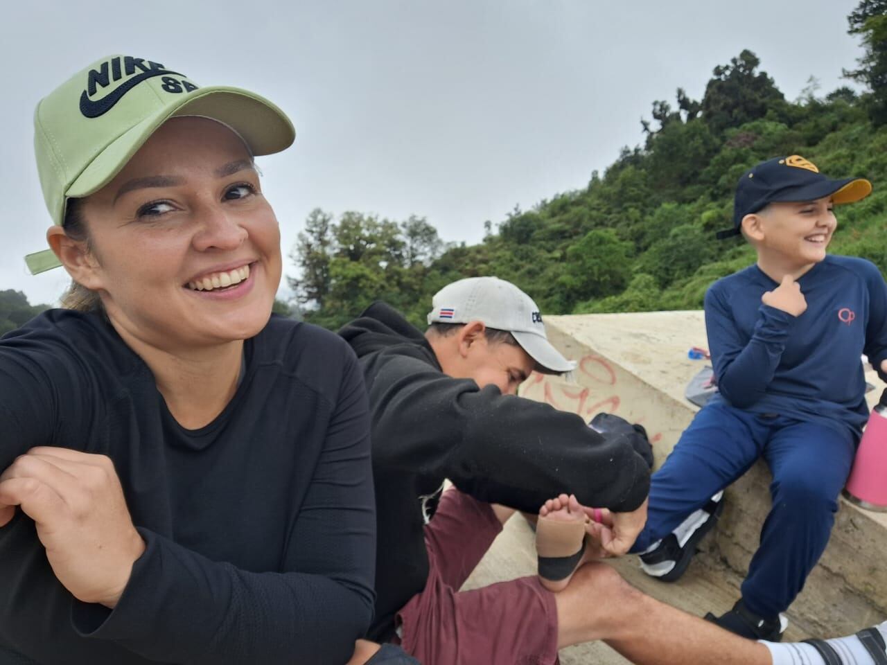 Ryan Chacón Cubero, un niño de 10 años, a quien hace 7 años le diagnosticaron una enfermedad en un pie que amenazó con dejarlo muy lesionado. Ryan hizo la romería desde Pérez Zeledón, en total, 120 kilómetros.