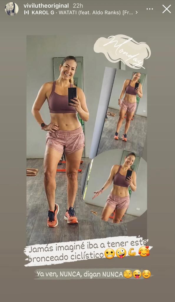 La expresentadora de televisión, Viviana Calderón, es una fiebre del ciclismo.