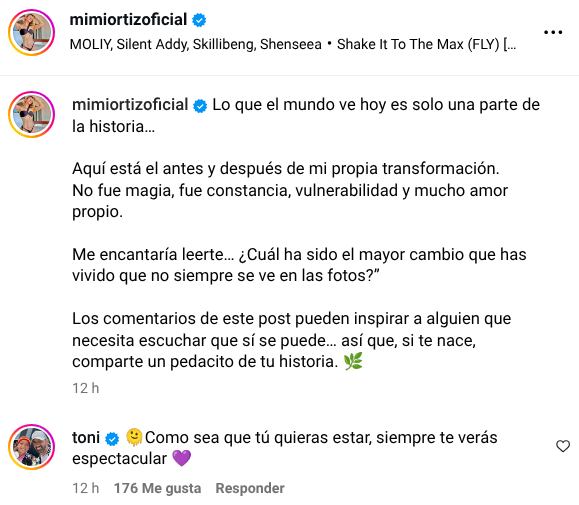 Mimi Ortiz se atrevió a comparar su antes y después porque dijo “sé que no soy la única”