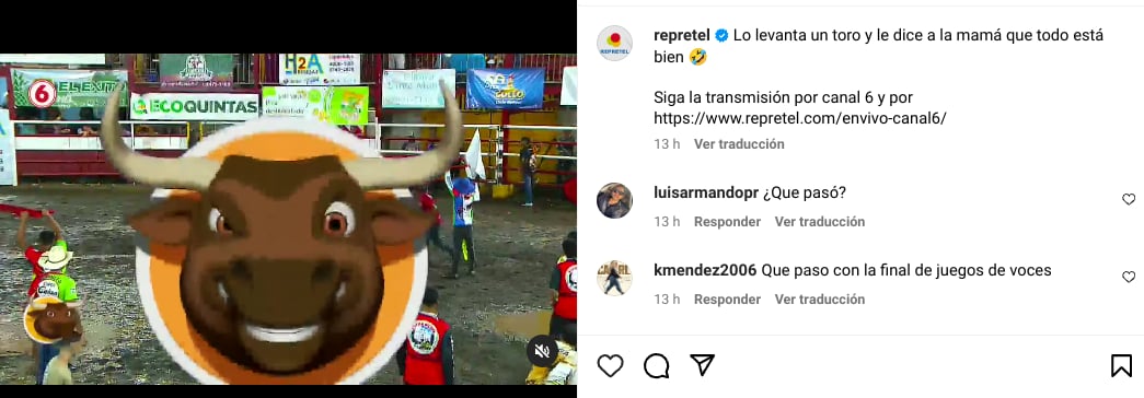 Varios televidentes de Repretel se quejaron por el cambio en su programación de este domingo