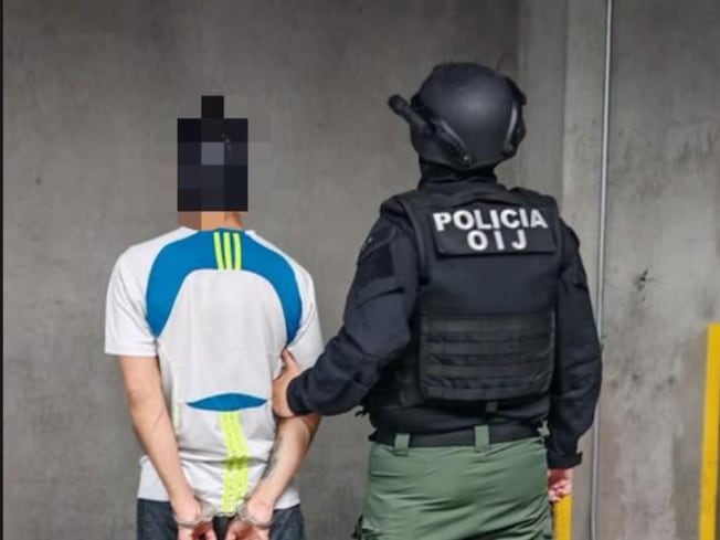 El sospechoso de apellido Rubí fue detenido en Guararí de Heredia.