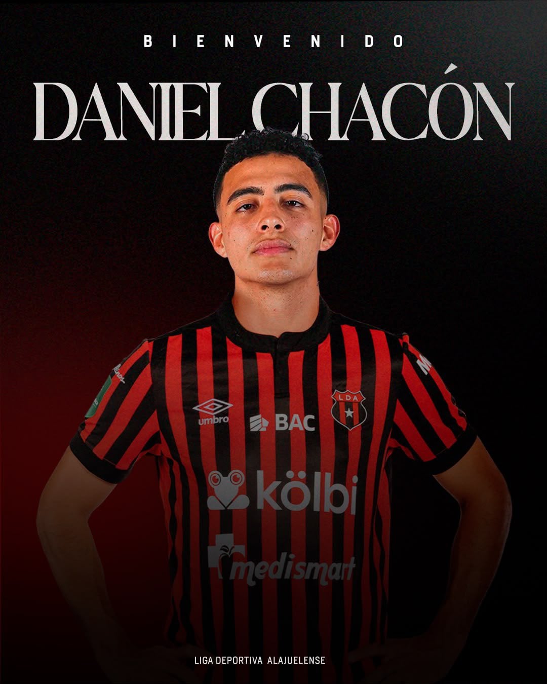 Daniel Chacón jugará con Liga Deportiva Alajuelense en el segundo semestre de 2026.