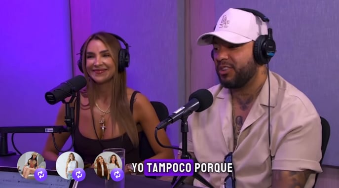El Dari y Allison Bastos en el podcast Entre nosotras de Ericka Morera y Marcia Benavides.