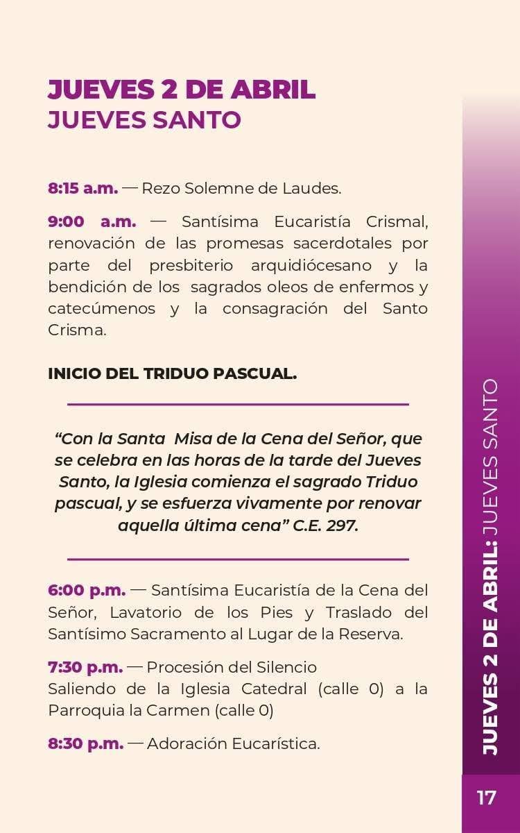 Actividades para Semana Santa