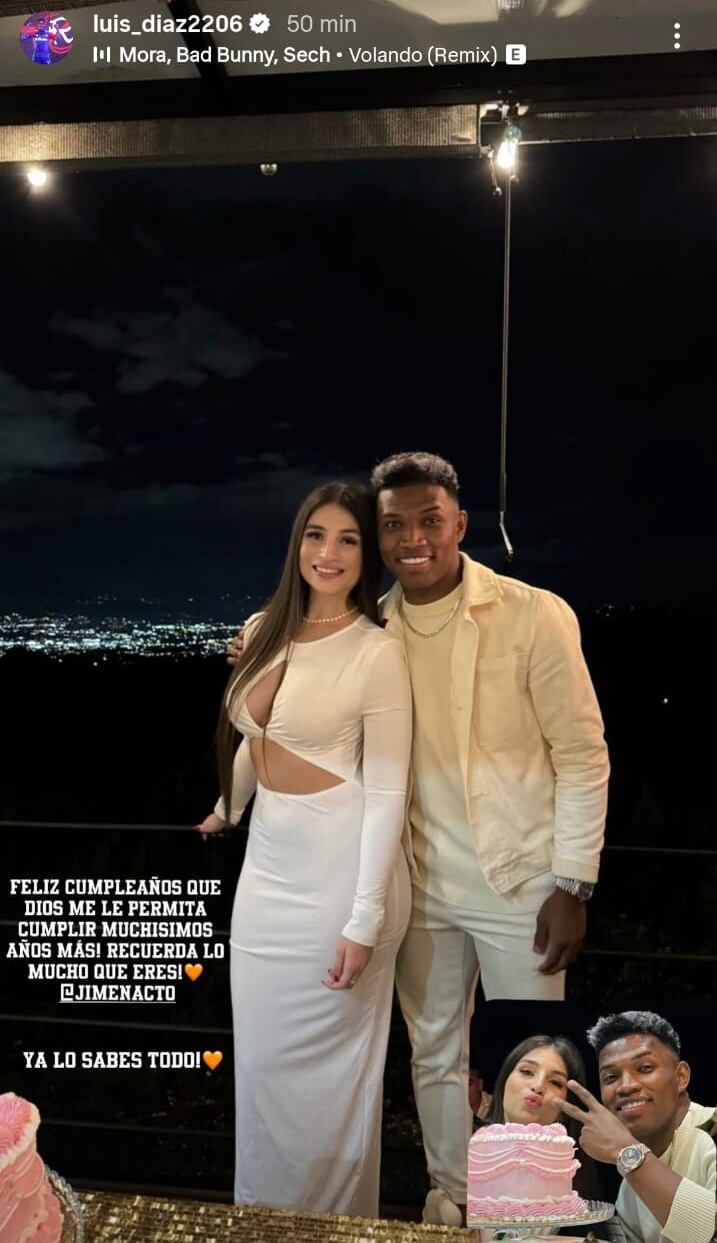 El exdelantero del Saprissa Luis Díaz está enamorado y festejó el cumpleaños de su pareja. Instagram Luis Díaz.