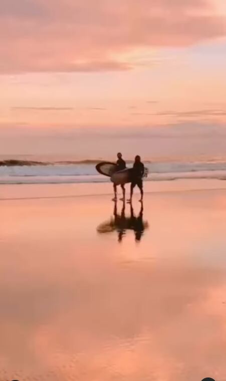 Mauricio Hoffmann y su novia Majo Ulate disfrutaron a más no poder en su viaje por el Parque Nacional Marino Ballena.